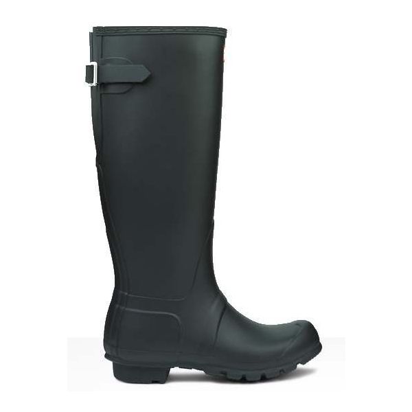 Ladies Grey Calf lenght welly boot adjustable top strap 