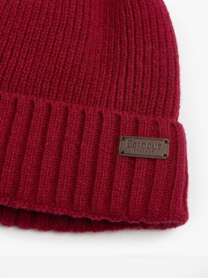 Barbour Men's Carlton Beanie Cranberry