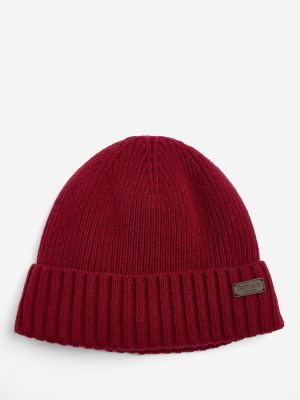 Barbour Men's Carlton Beanie Cranberry