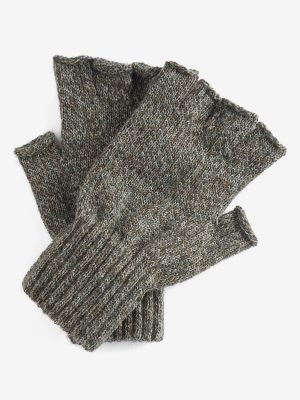 Barbour Fingerless Gloves Green