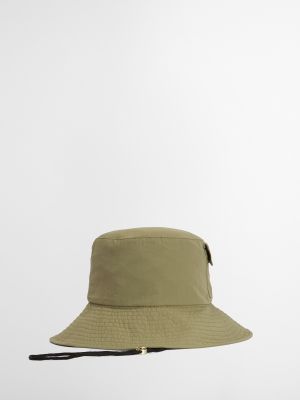Barbour Rowane Showerproof Bucket Hat Bleached Olive