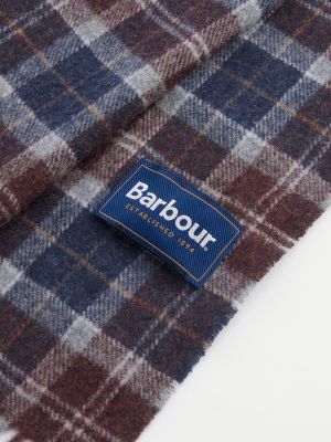 Barbour Tartan Lambswool Scarf Midnight Oak Tartan