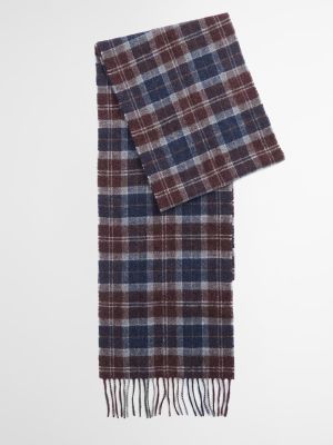 Barbour Tartan Lambswool Scarf Midnight Oak Tartan