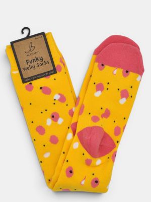 Bartleby Ladies Funky Welly Socks Bright Spots