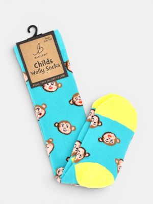 Bartleby Kids Welly Socks Cheeky Monkey