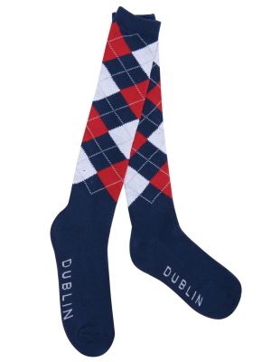 Dublin Argyle Socks Navy/Red/White