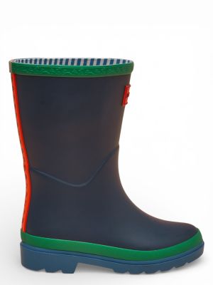 Joules Jnr Colourblock Welly Blue/Green