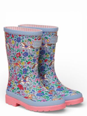Joules Jnr Wellington Boot Blue Horse