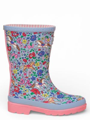Joules Jnr Wellington Boot Blue Horse
