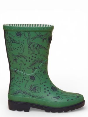 Joules Jnr Wellington Boot Green Dino