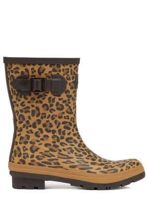 Joules Molly Welly Tan Leopard