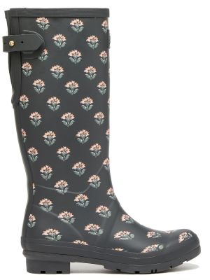 Joules Printed Welly Grey Floral 