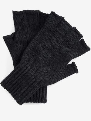 Barbour Fingerless Gloves Black 
