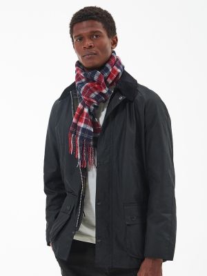Barbour Tartan Lambswool Scarf Cranberry Tartan 