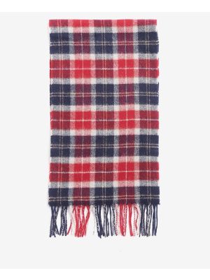 Barbour Tartan Lambswool Scarf Cranberry Tartan 