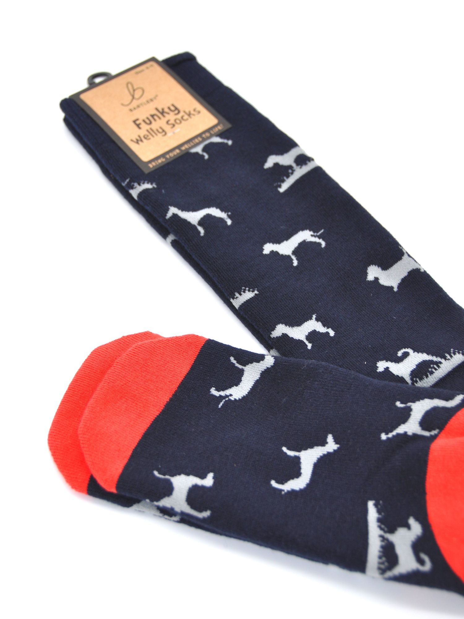 Bartleby Mens Welly Socks Hunting Dogs