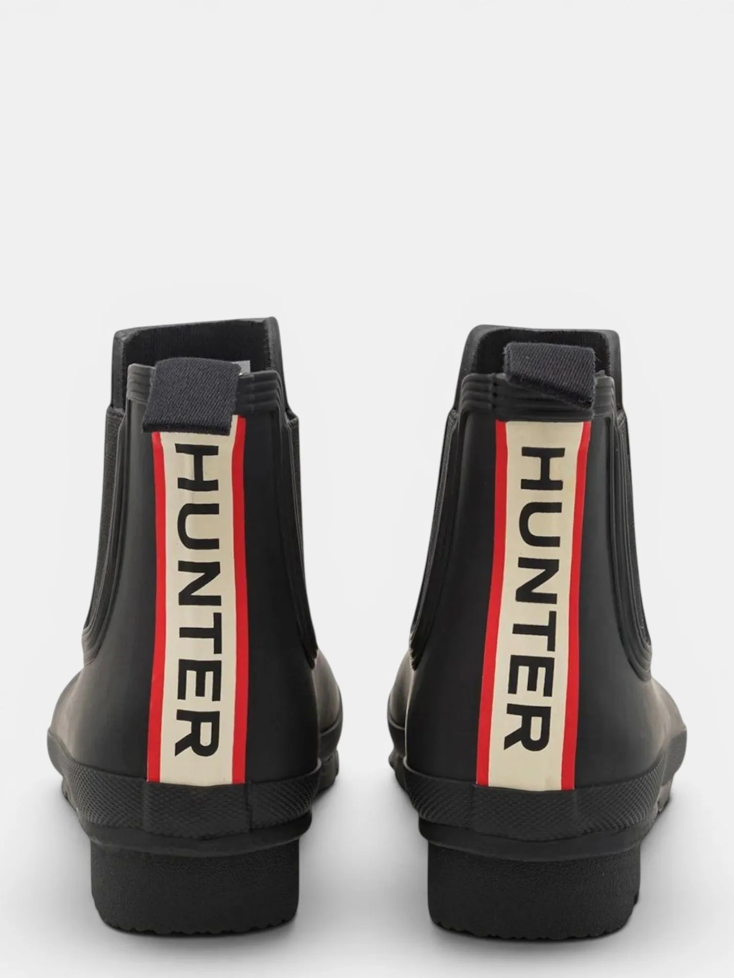 Hunter Mens Original Chelsea Tri Logo Boot Black