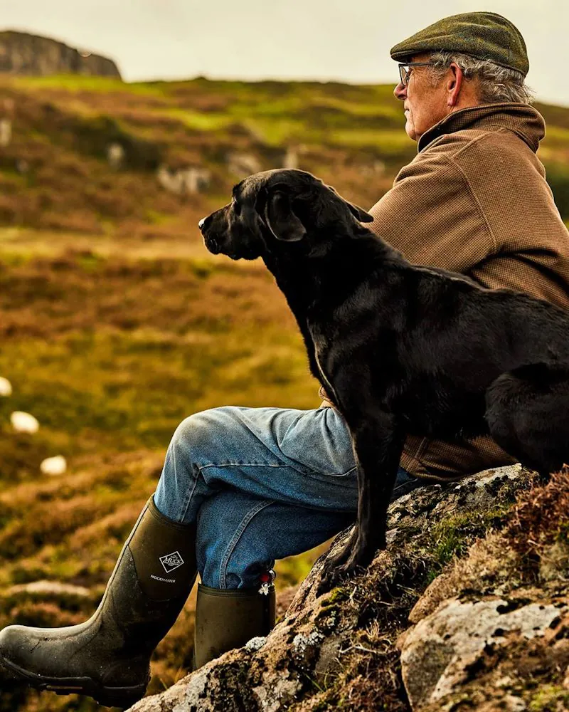 Comfortable dog walking wellies worn with suitable walking socks
