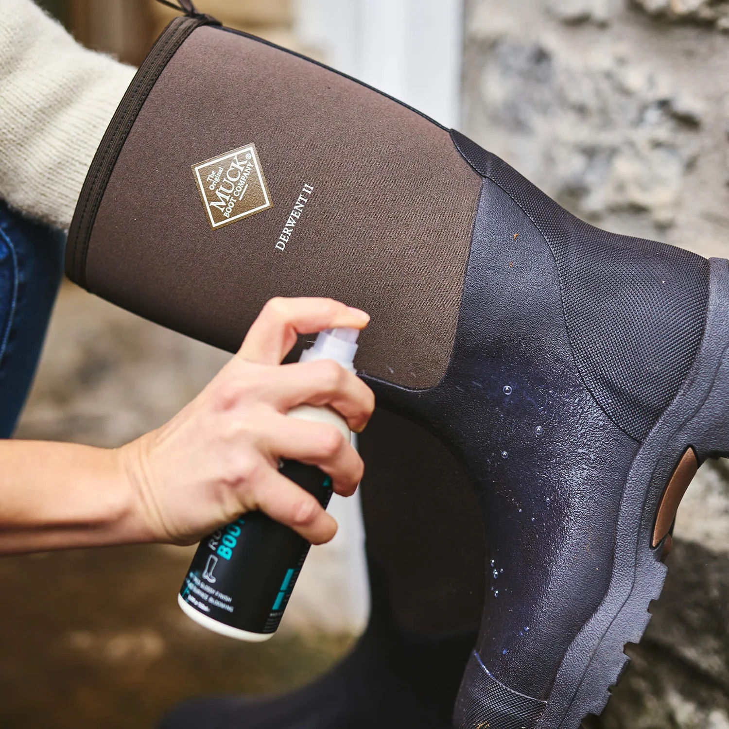 Cleaning wellies step by step
